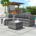 Garden Rattan Corner Lounge Set