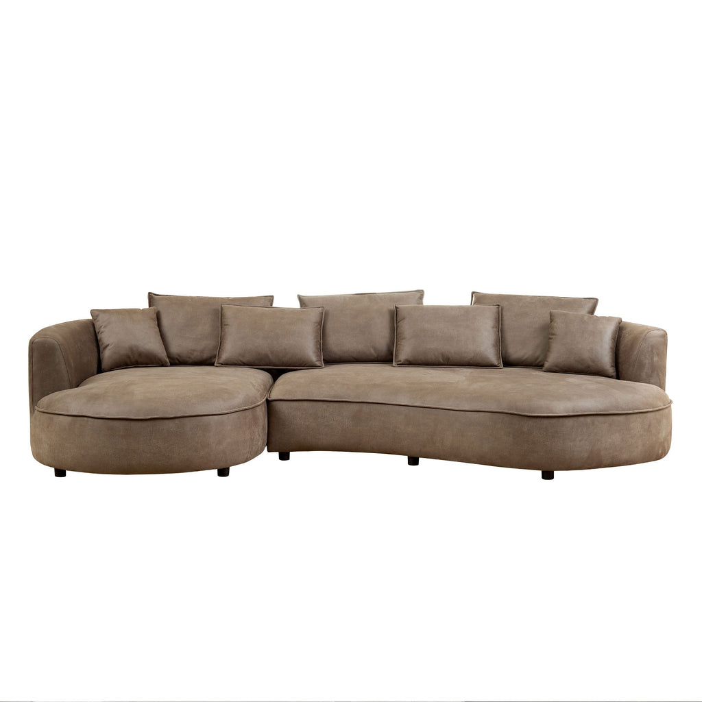 Five‑Seat Curved Sectional Sofa