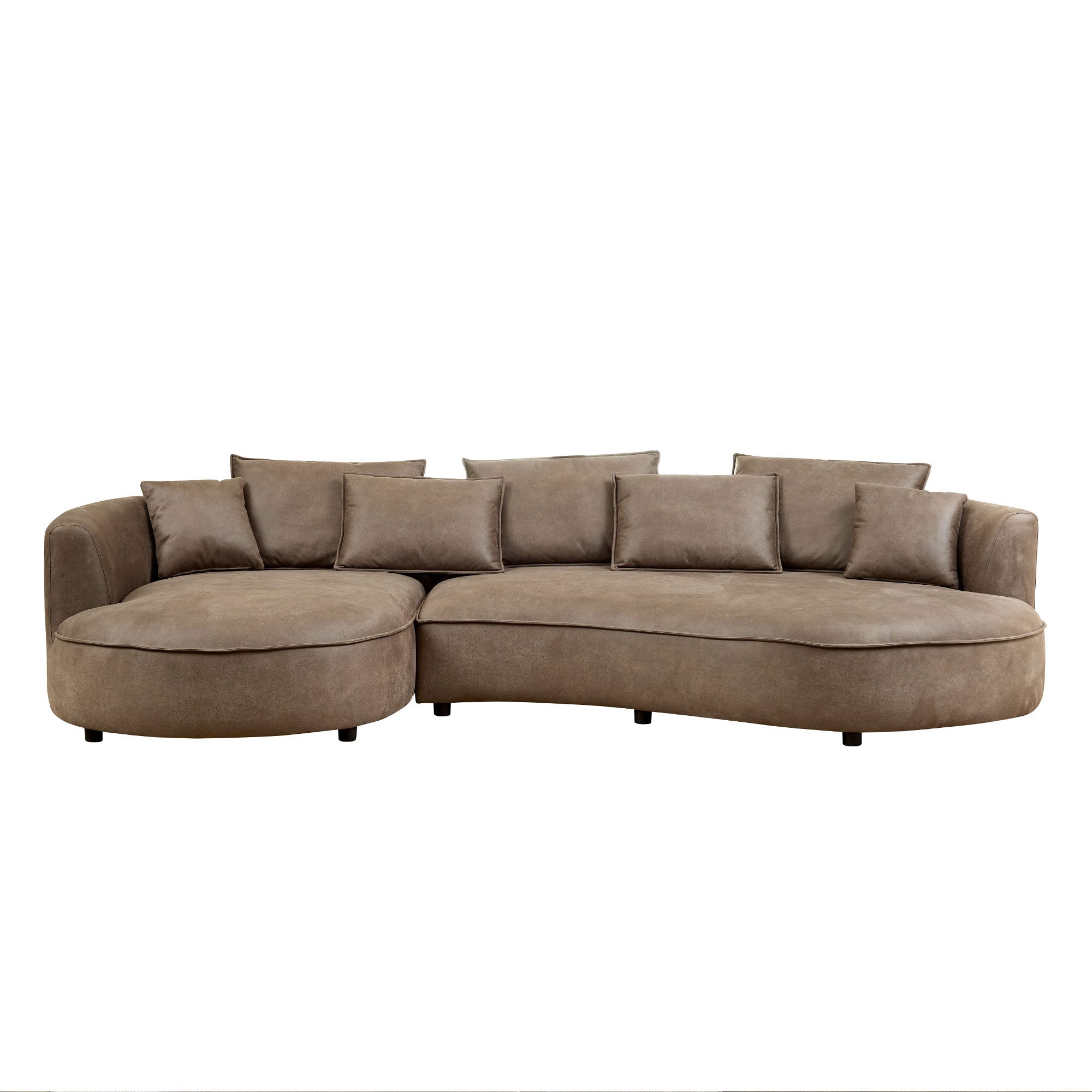 Five‑Seat Curved Sectional Sofa
