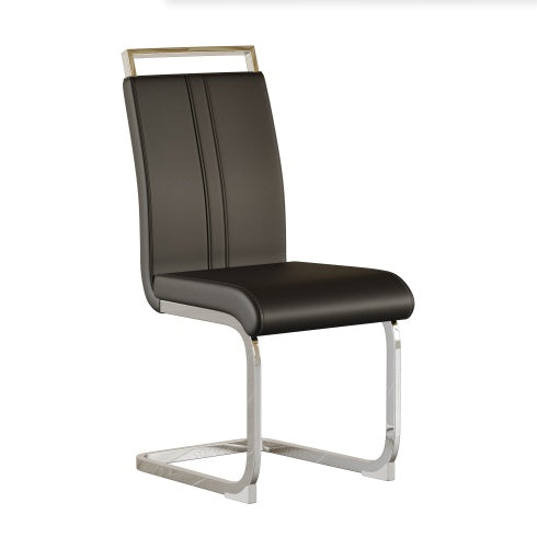 2 Set-Sleek PU Leather Side Chairs