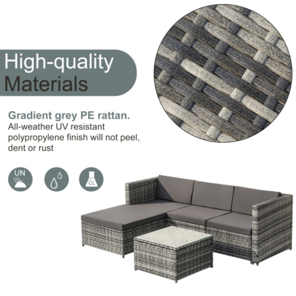 Garden Rattan Corner Lounge Set