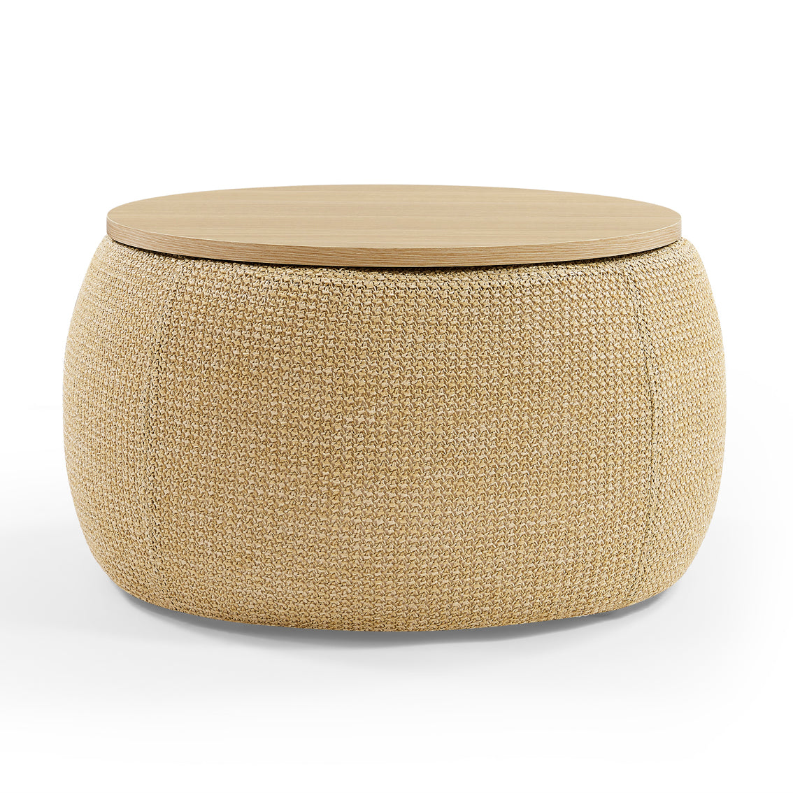 Small space footstool ottoman seat with soft cushion and modern minimalist design

