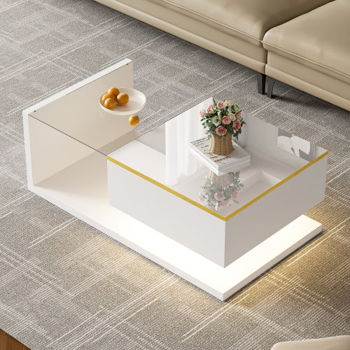 High‑Gloss LED Coffee Table