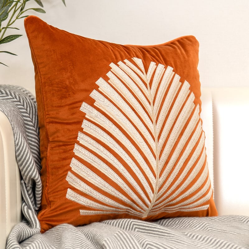 Modern Light Luxury Sofa Pillow with Embroidered Design