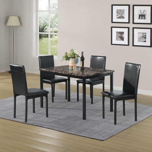 5‑Piece Marble Dining Set