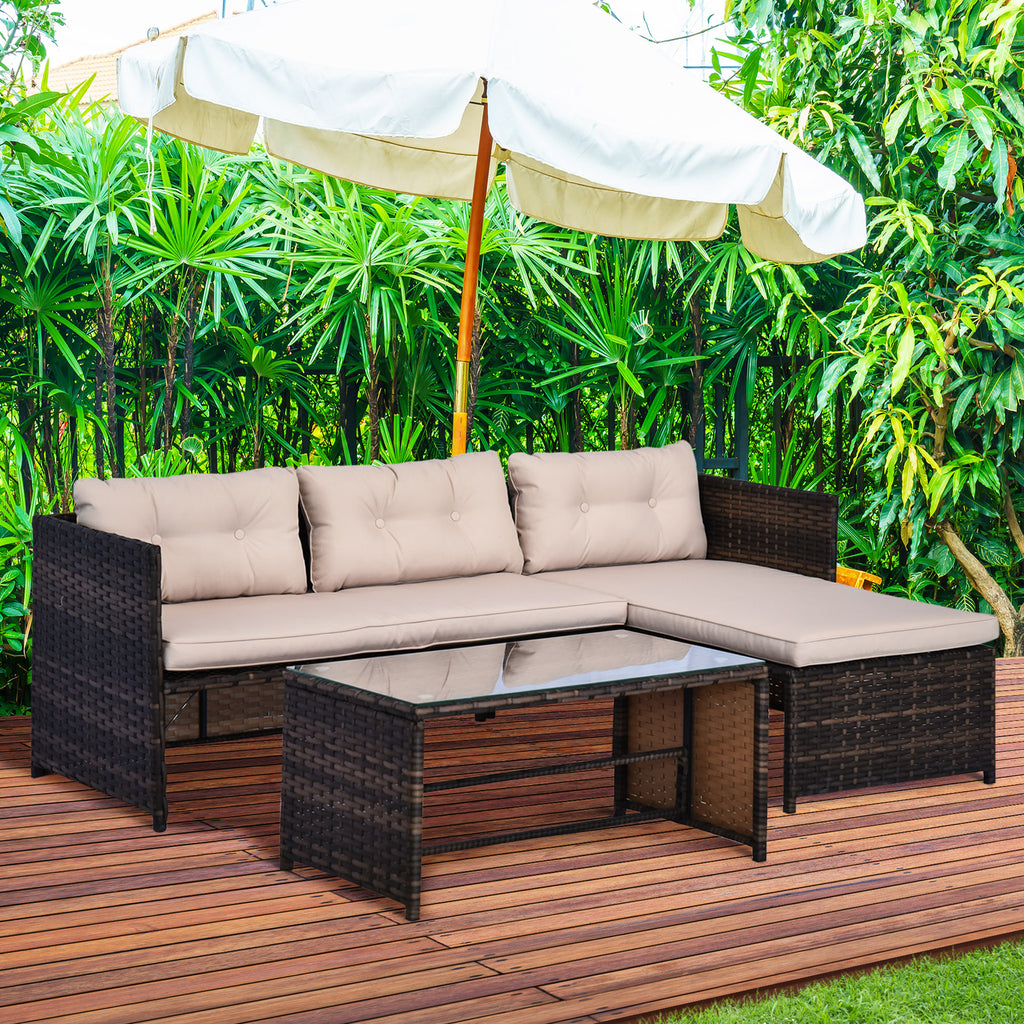 L-Shaped Sectional Couch, Beige