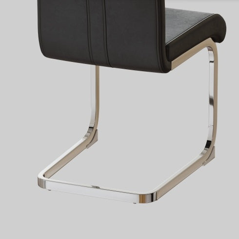 2 Set-Sleek PU Leather Side Chairs