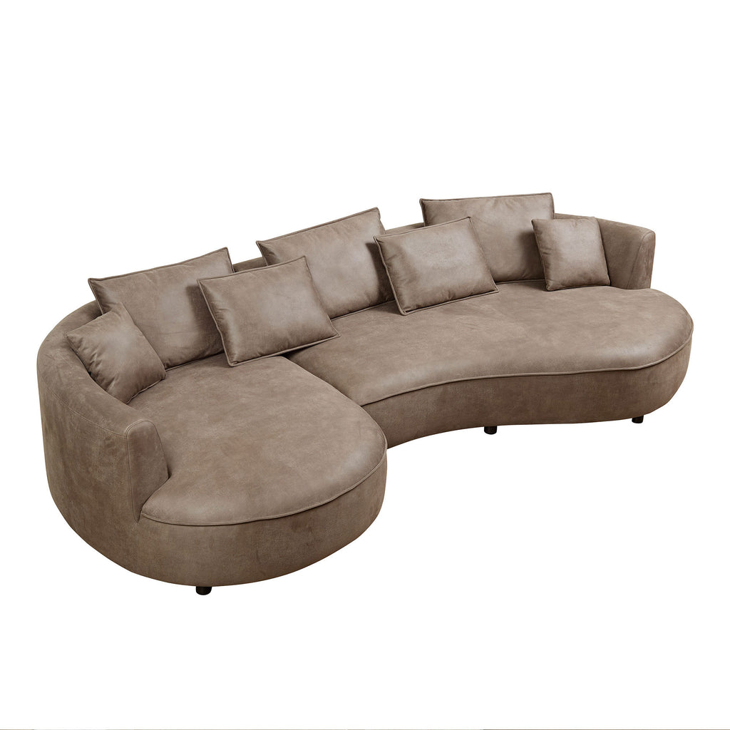 Five‑Seat Curved Sectional Sofa