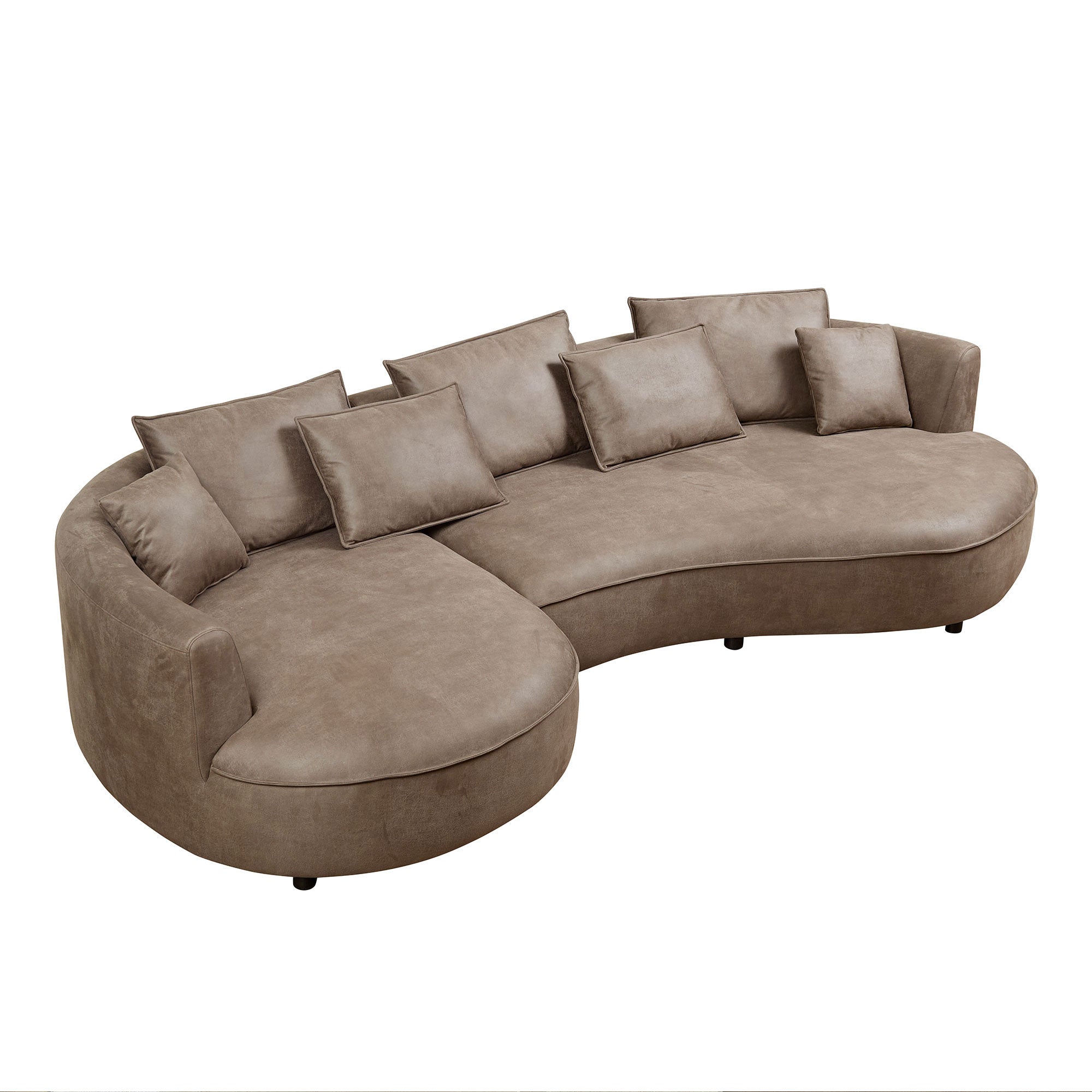 Five‑Seat Curved Sectional Sofa