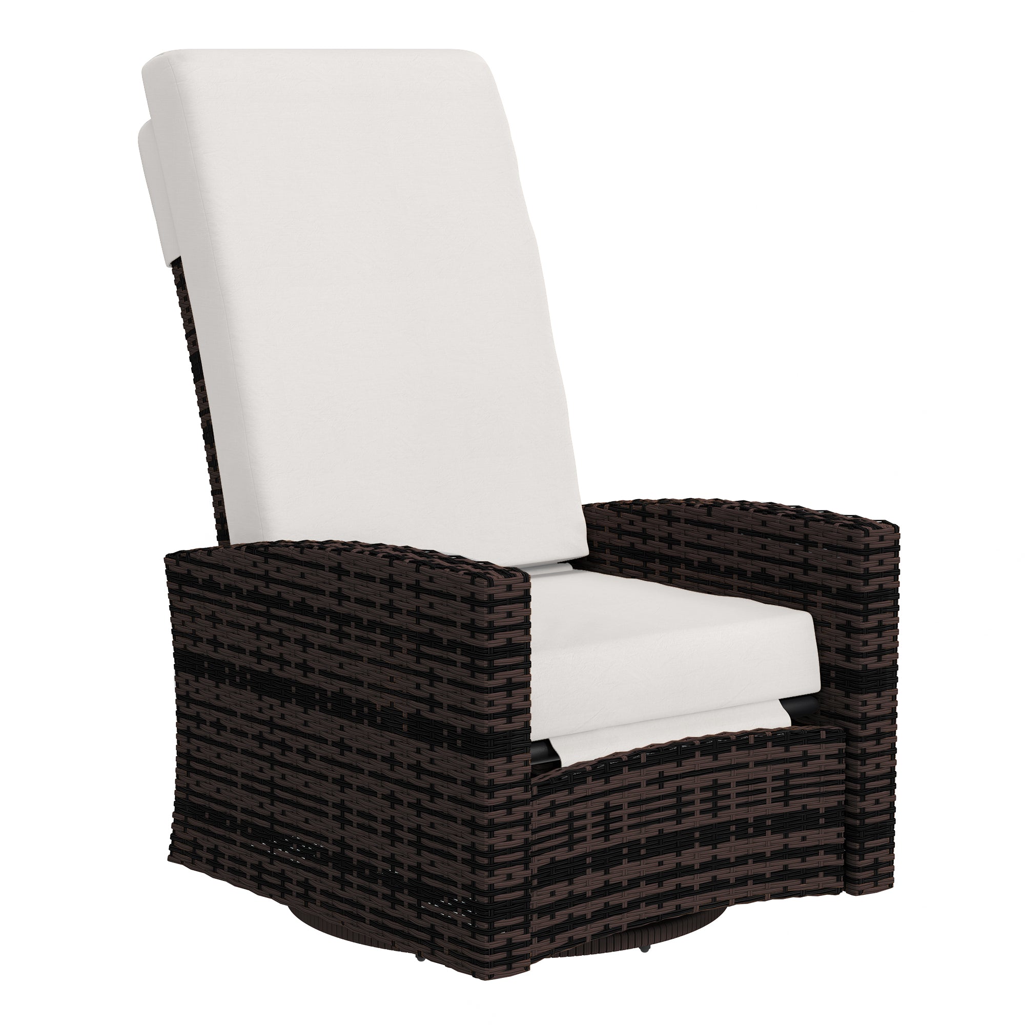 Water‑Resistant Wicker Recliner