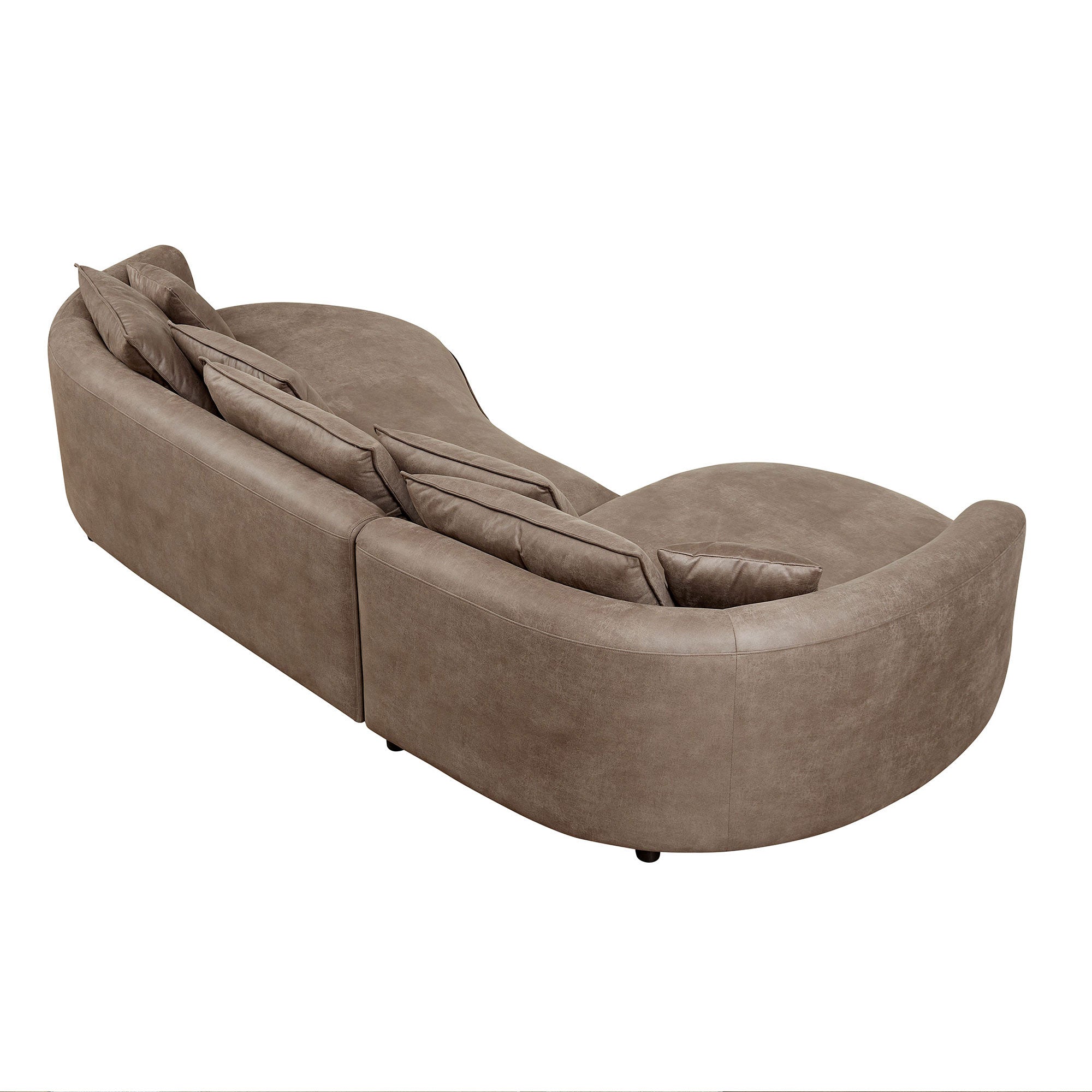 Five‑Seat Curved Sectional Sofa