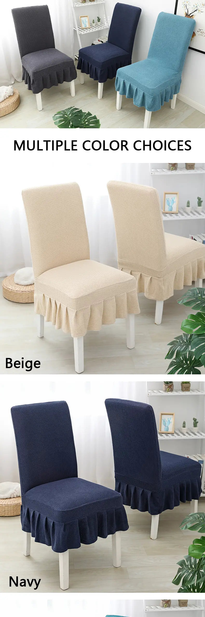 Ruffled Skirt Dining Chair Covers