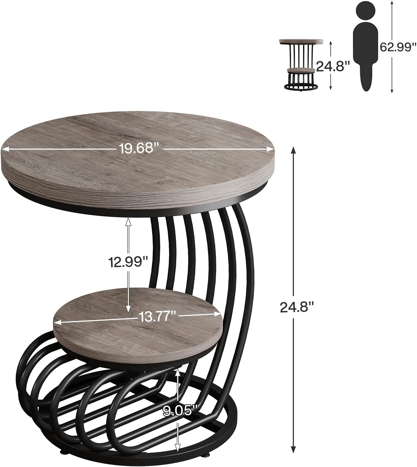 Two Tiers Couch Table