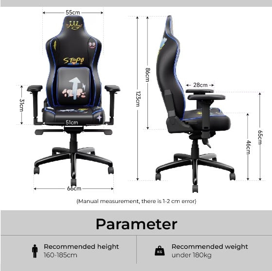 Gaming Chair with Dynamic Lumbar Support