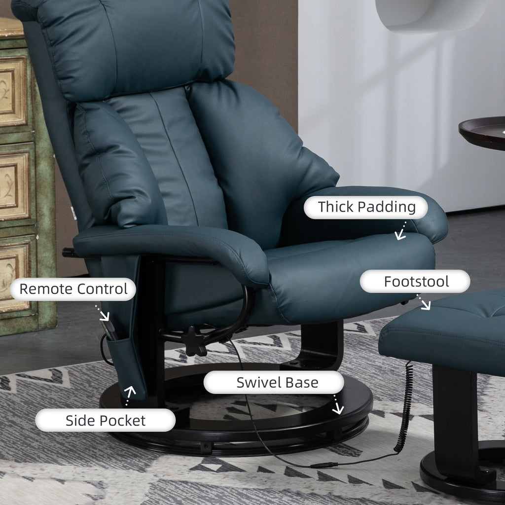Swivel Recliner with Footstool