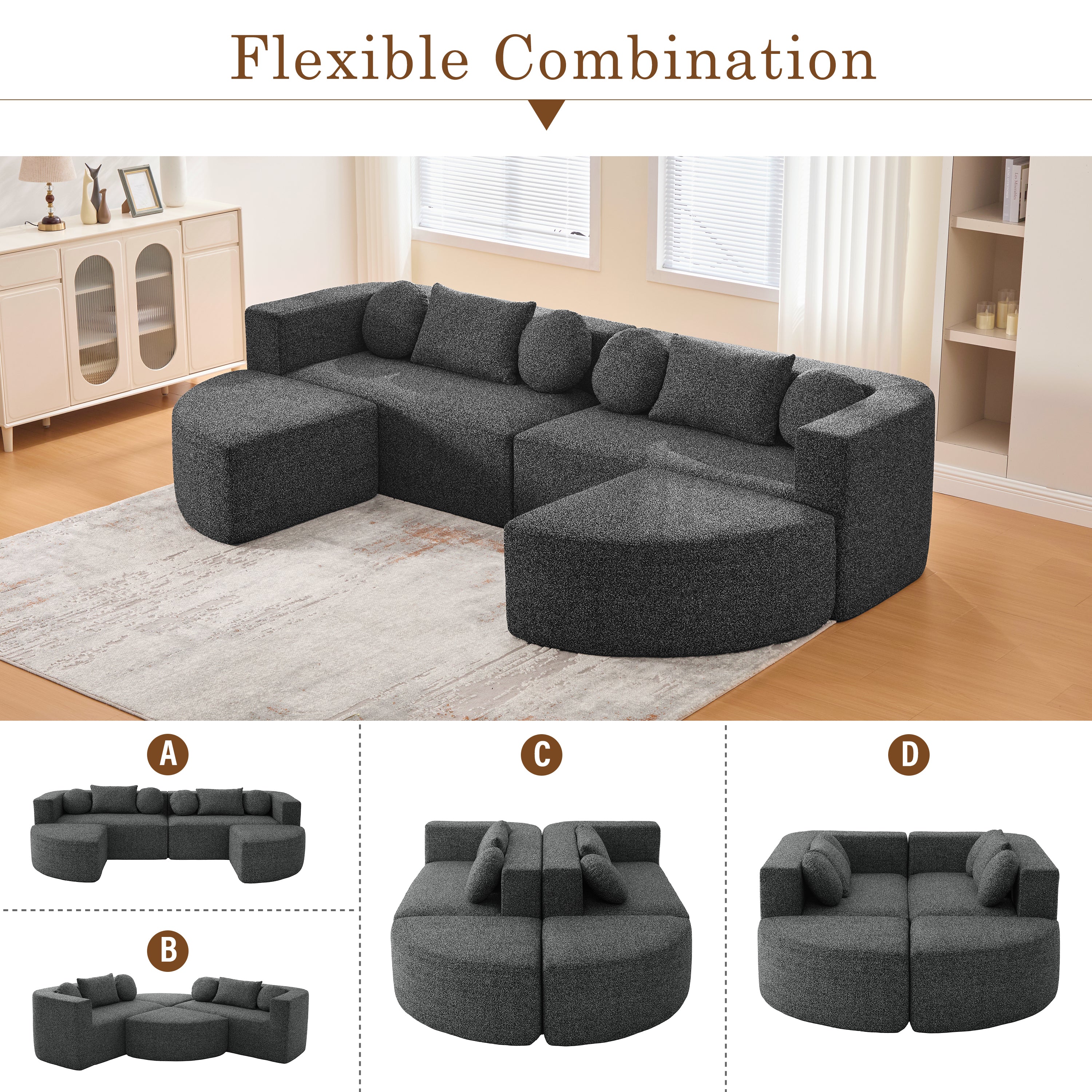 Modular Boneless Sectional Sofa