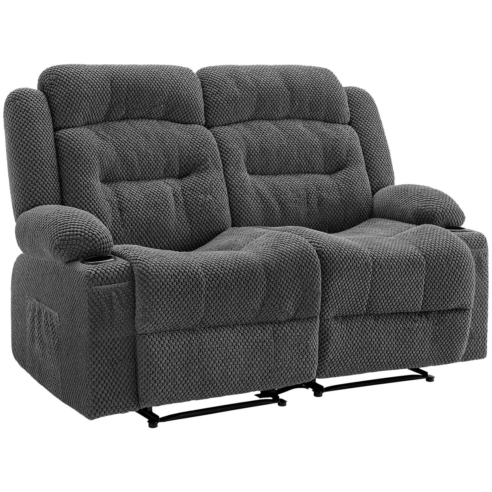 Loveseat Recliner Sofa with Heating and Massage
