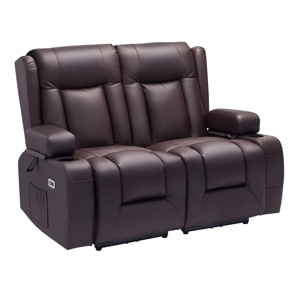 Loveseat Recliner Sofa with Heating & Massage