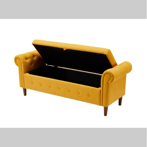 Yellow Multifunctional Storage Sofa Stool