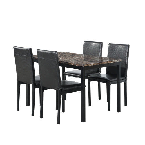 5‑Piece Marble Dining Set
