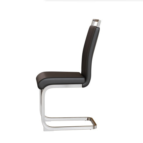 2 Set-Sleek PU Leather Side Chairs
