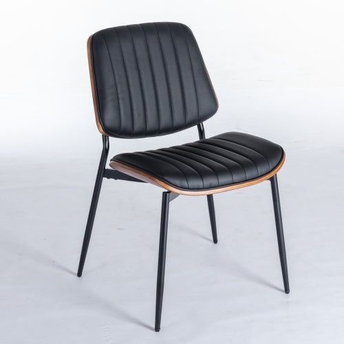 Retro Faux Leather Dining Chairs (Set Of 2)