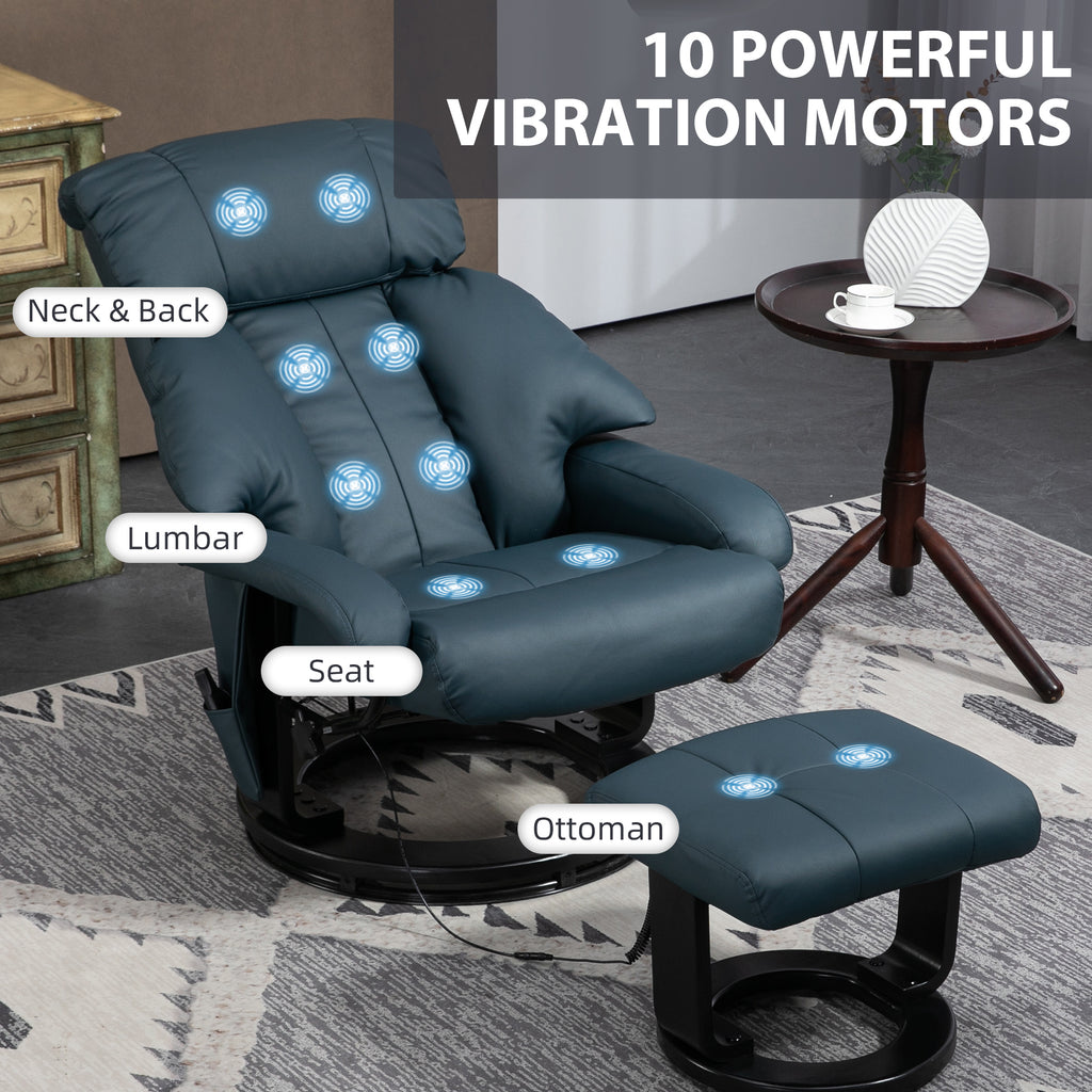 Swivel Recliner with Footstool