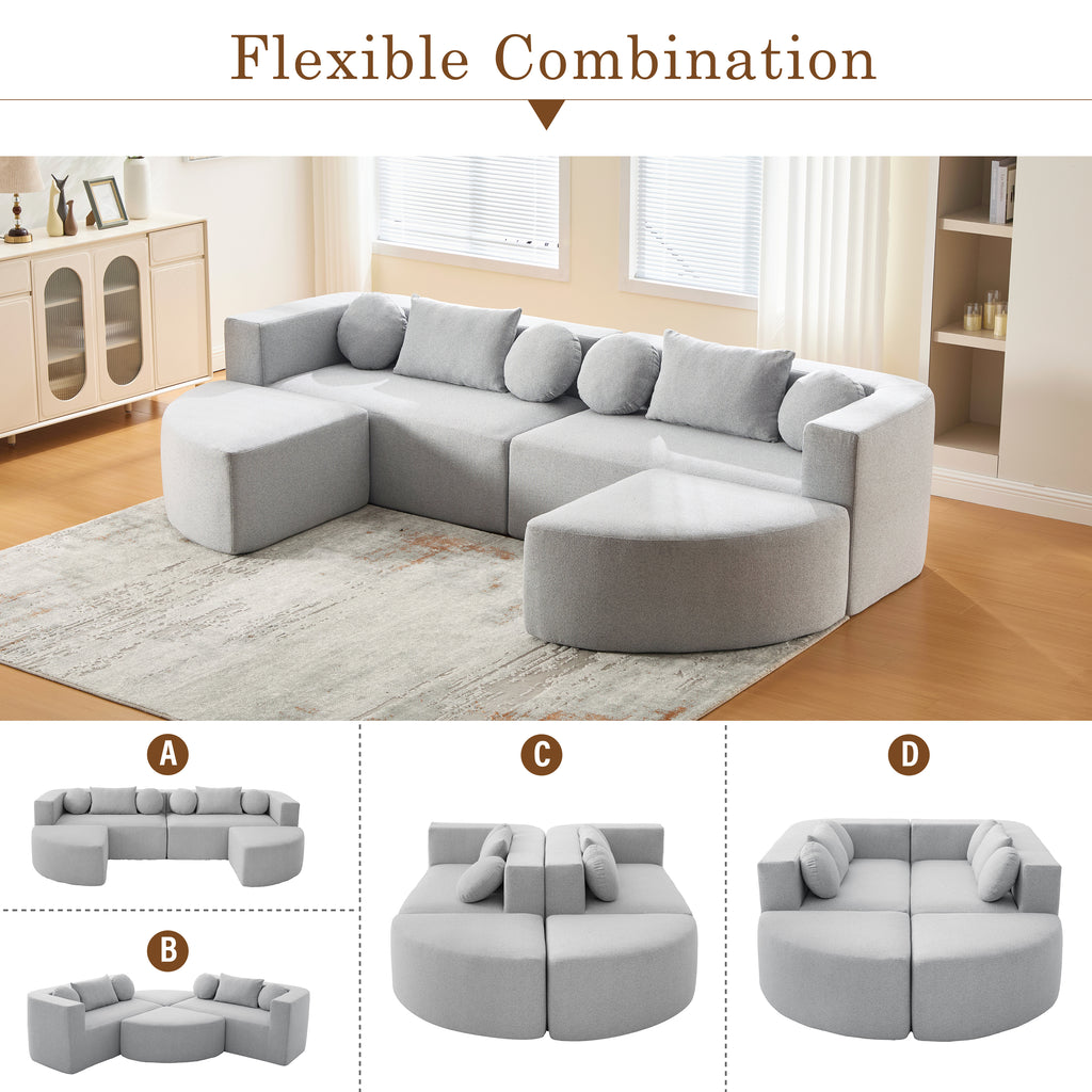 Boneless Couch Modular Sectional Sofa
