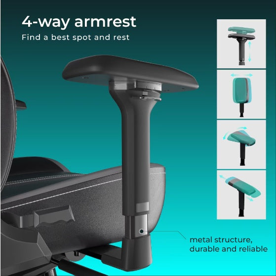 Gaming Chair with Dynamic Lumbar Support