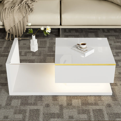 High‑Gloss LED Coffee Table