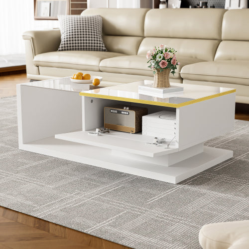 High‑Gloss LED Coffee Table
