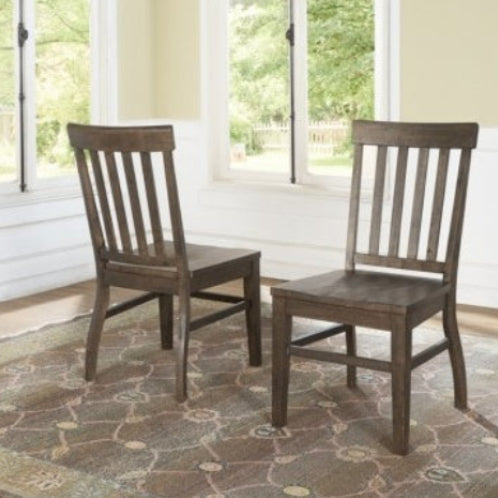 Dark Oak Side Chairs (Set of 2)