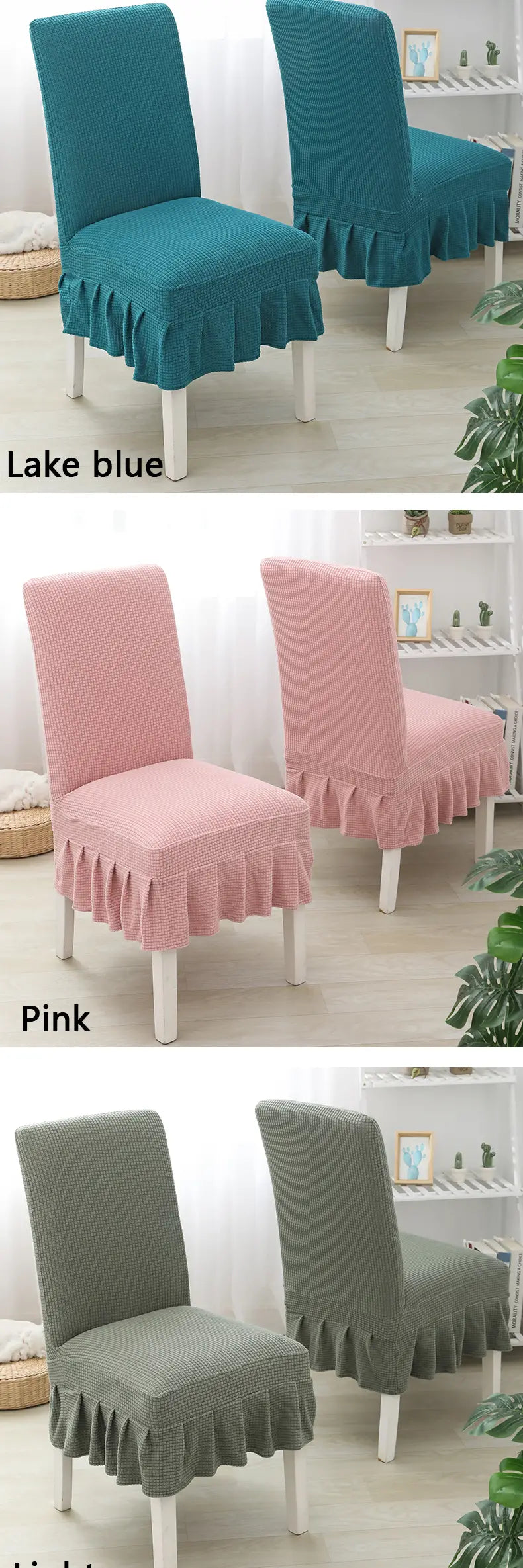 Ruffled Skirt Dining Chair Covers