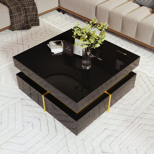 High‑Gloss Gold Accent Side Table