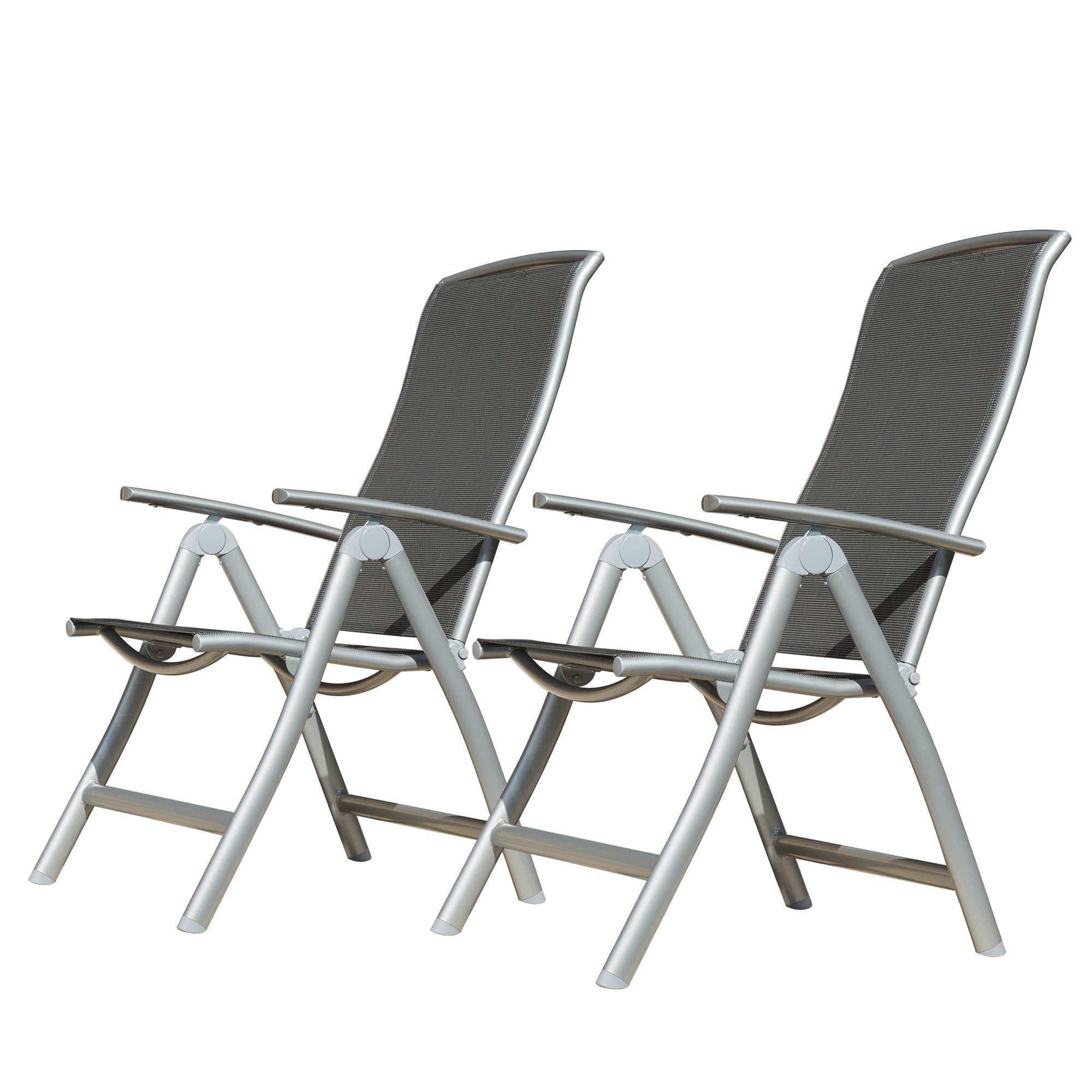 Adjustable High Back Lawn Chairs (Set of 2)