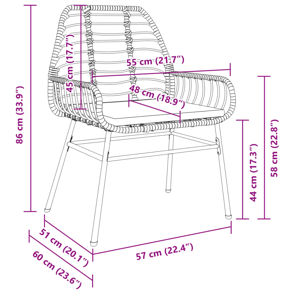 Garden Chairs (2 pcs)