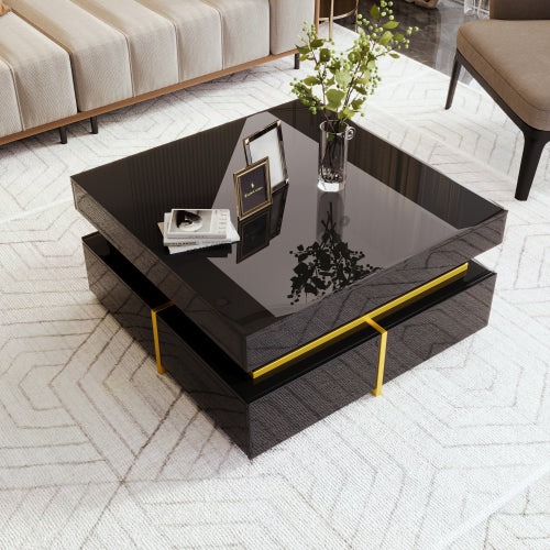 High‑Gloss Gold Accent Side Table