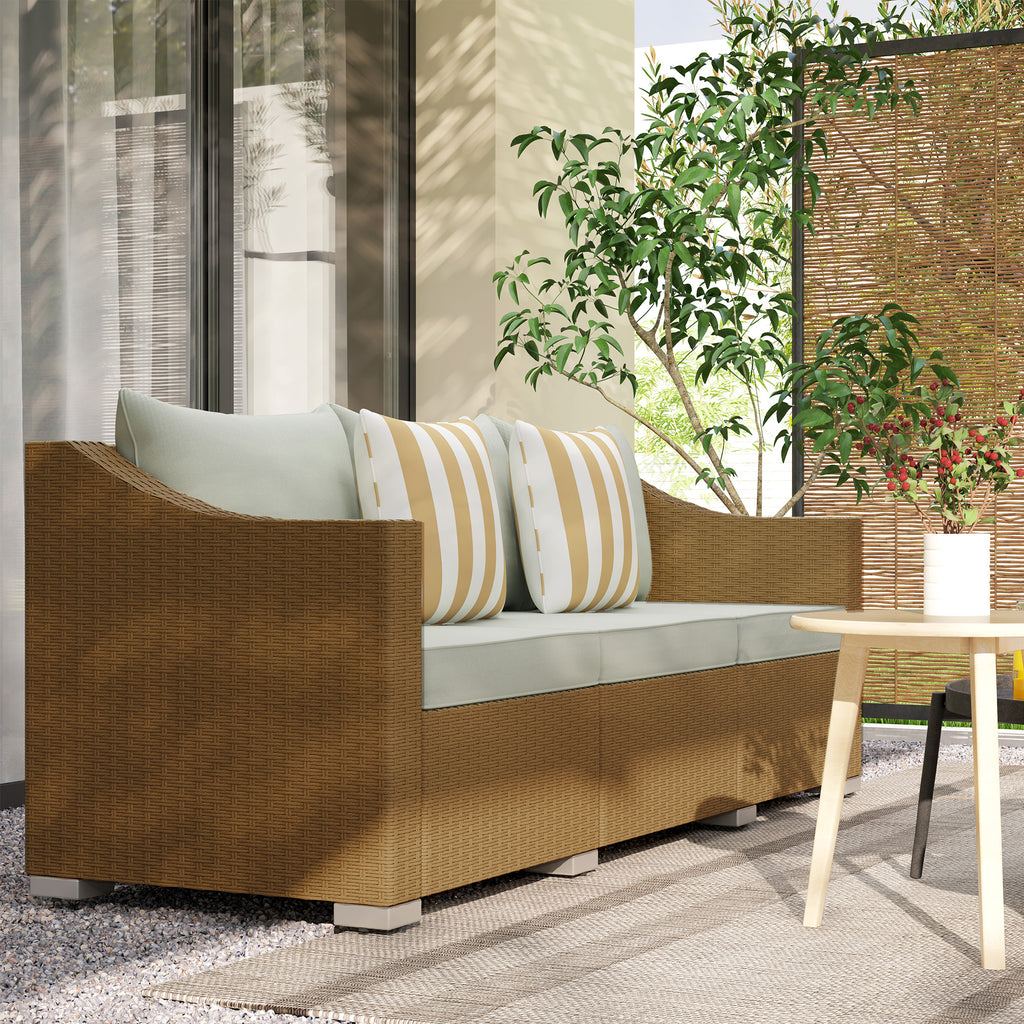 Rattan Wicker 3 Seater Patio Couch