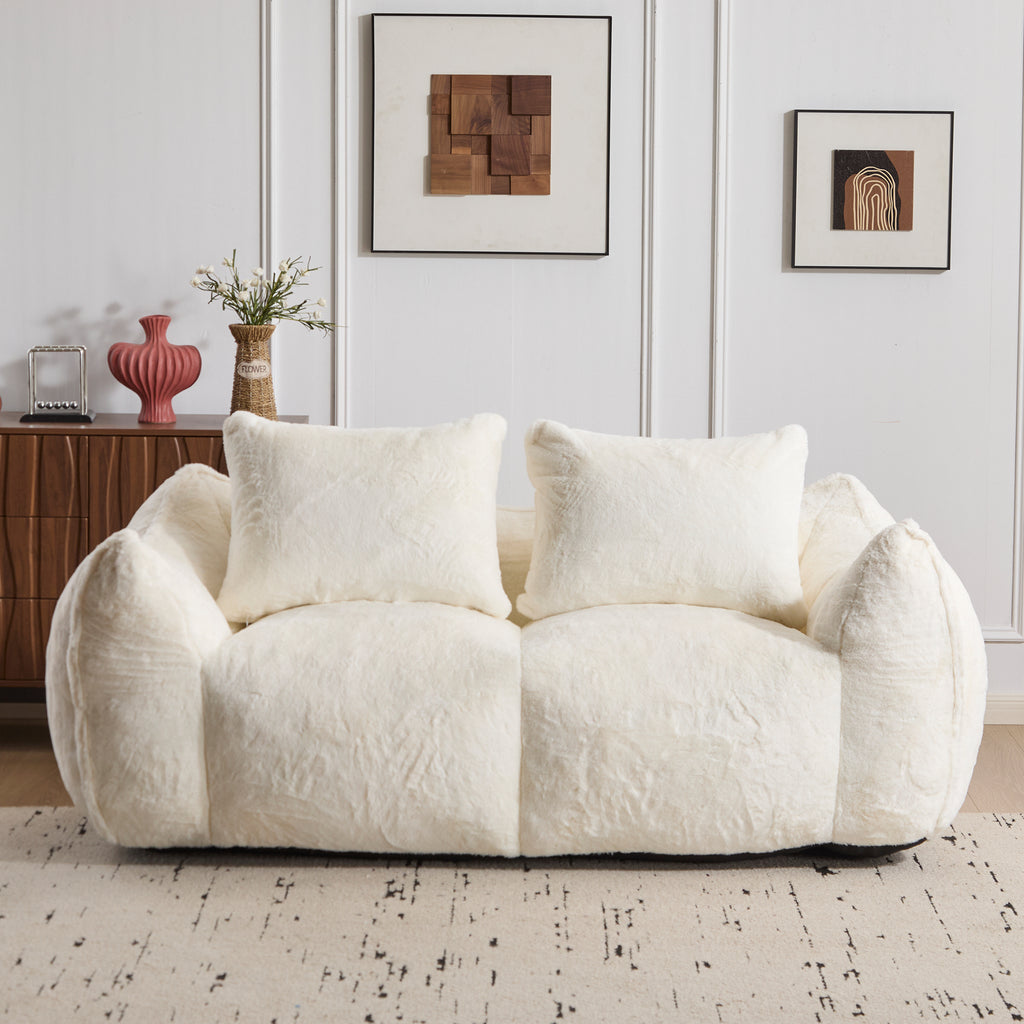 Soft Fluffy Loveseat Sofa
