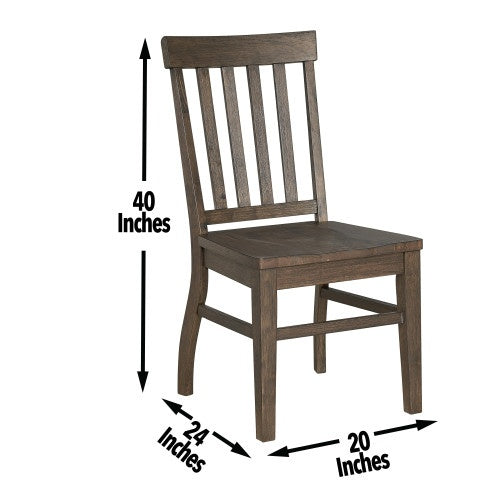 Dark Oak Side Chairs (Set of 2)