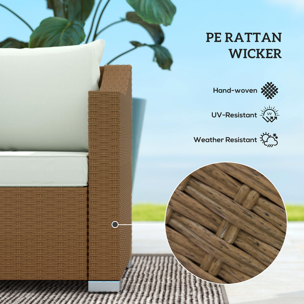 Rattan Wicker 3 Seater Patio Couch