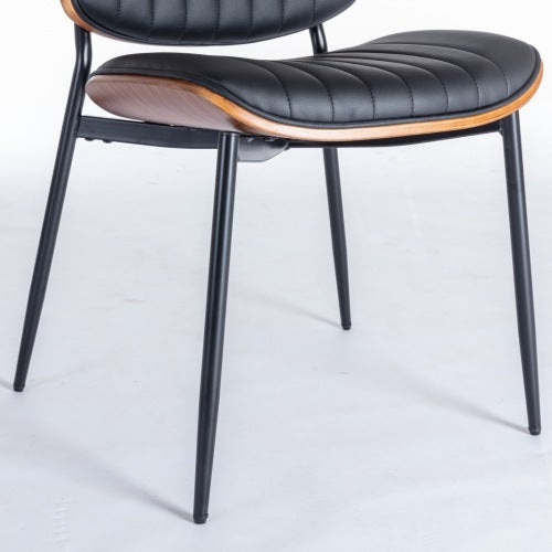 Retro Faux Leather Dining Chairs (Set Of 2)