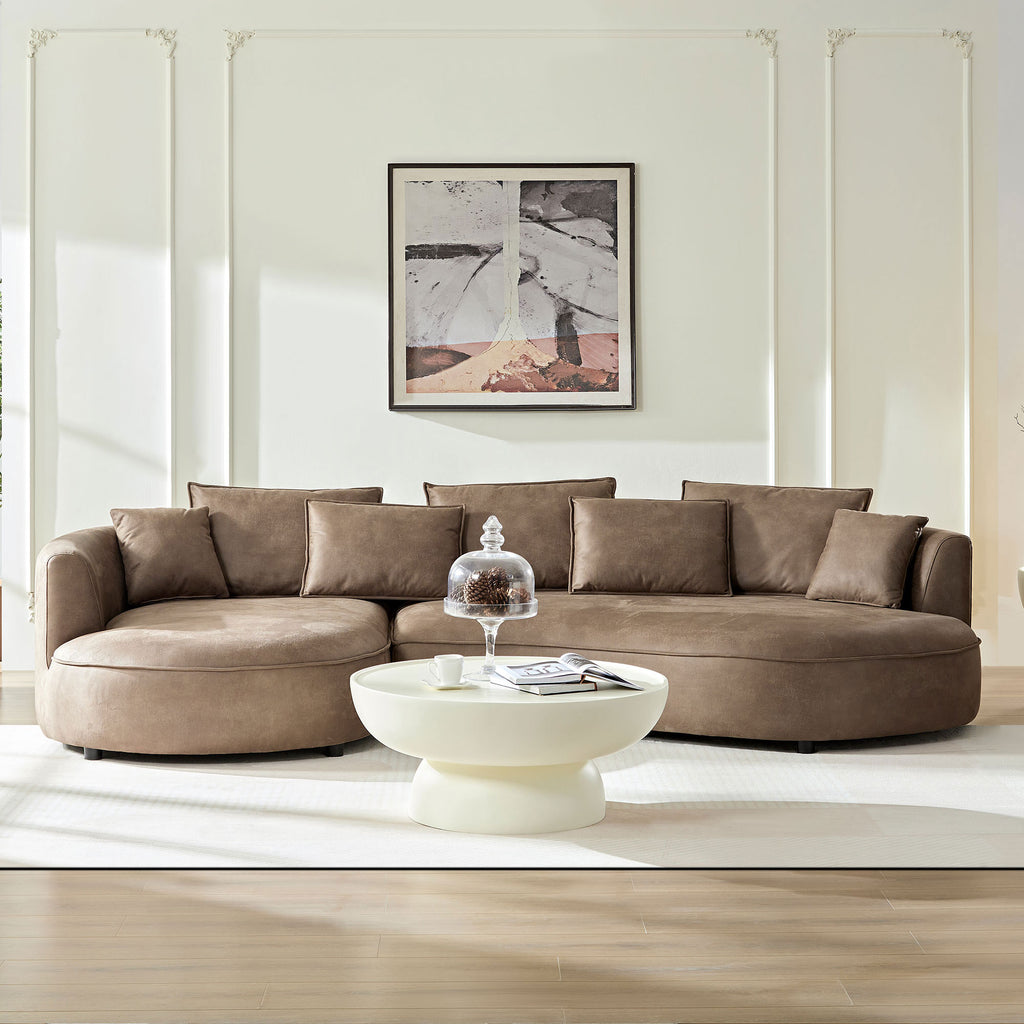 Five‑Seat Curved Sectional Sofa