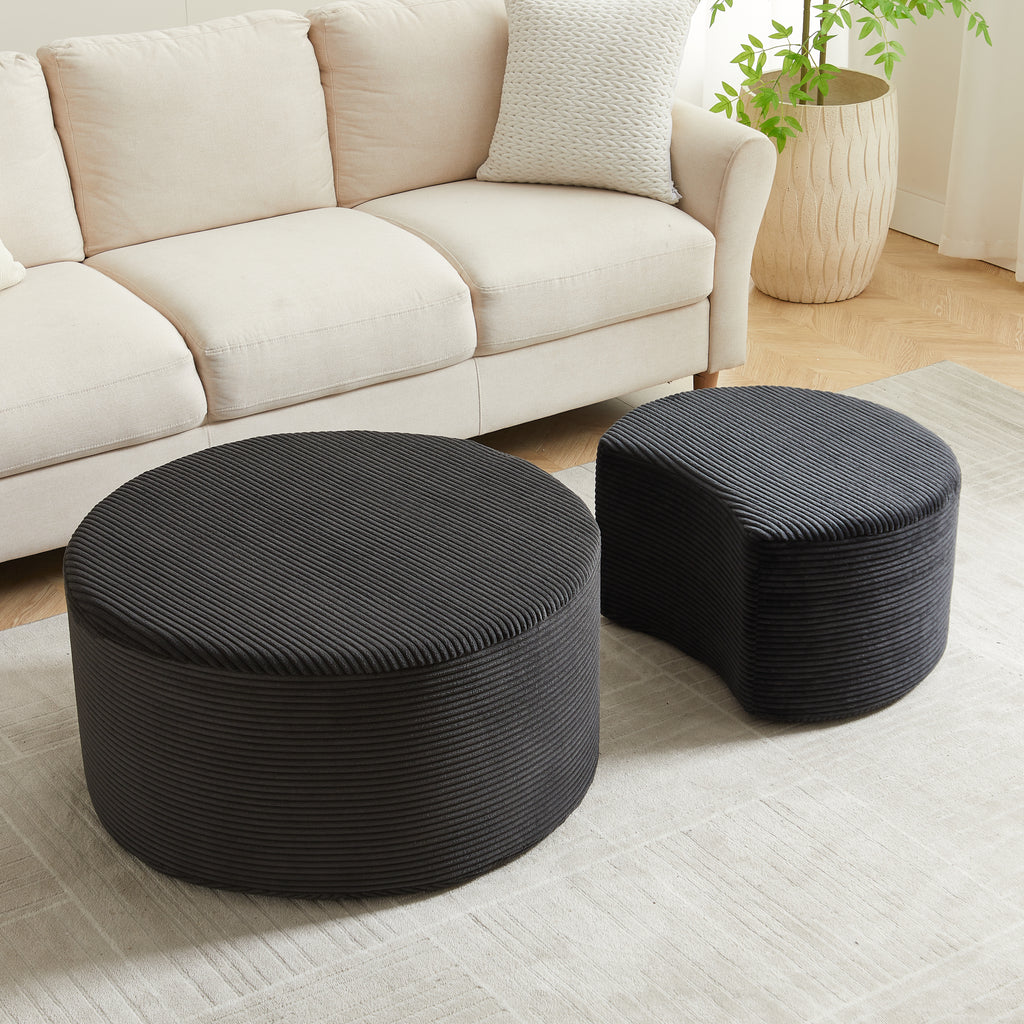 Nesting Ottoman Coffee Table Set (2-Piece)