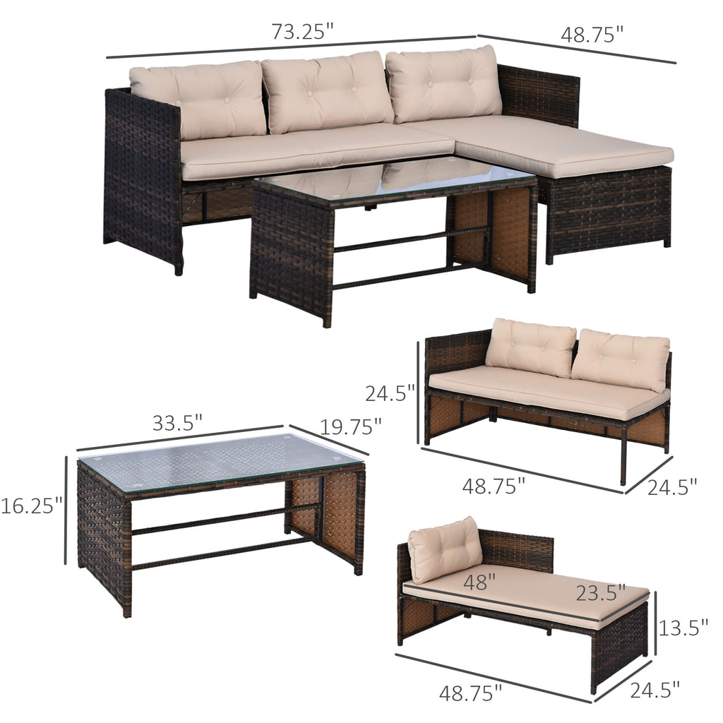 L-Shaped Sectional Couch, Beige