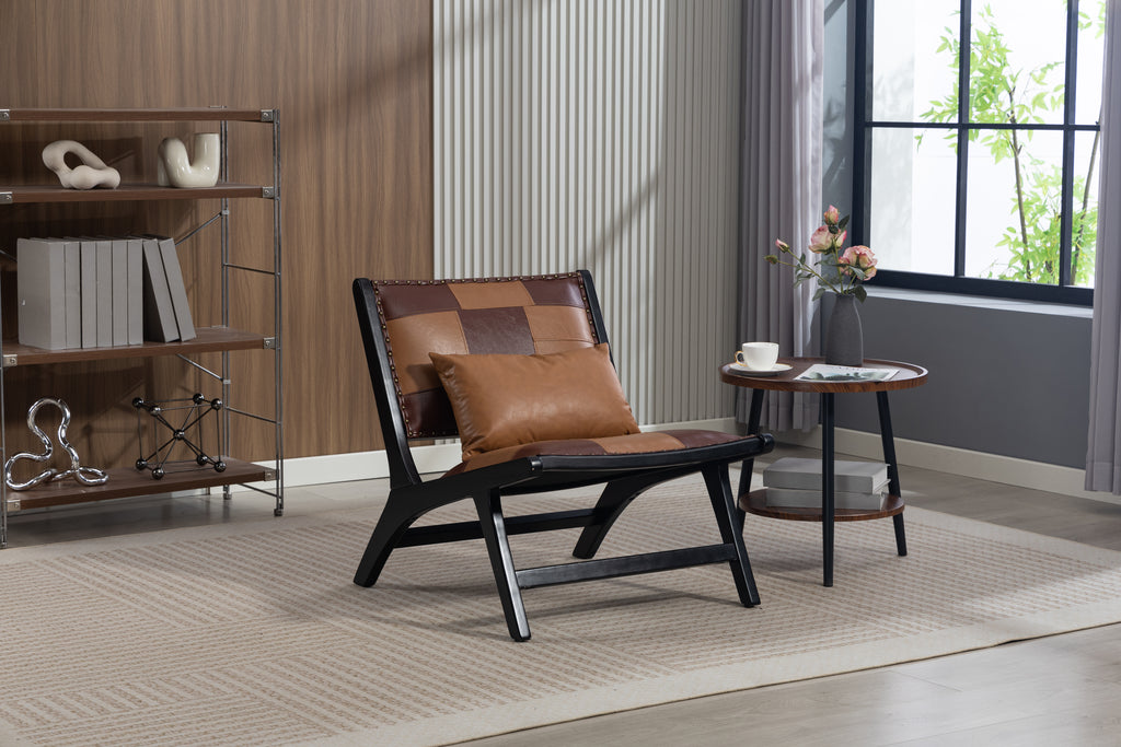 Scandinavian-style accent chair for indoor or covered outdoor seating area